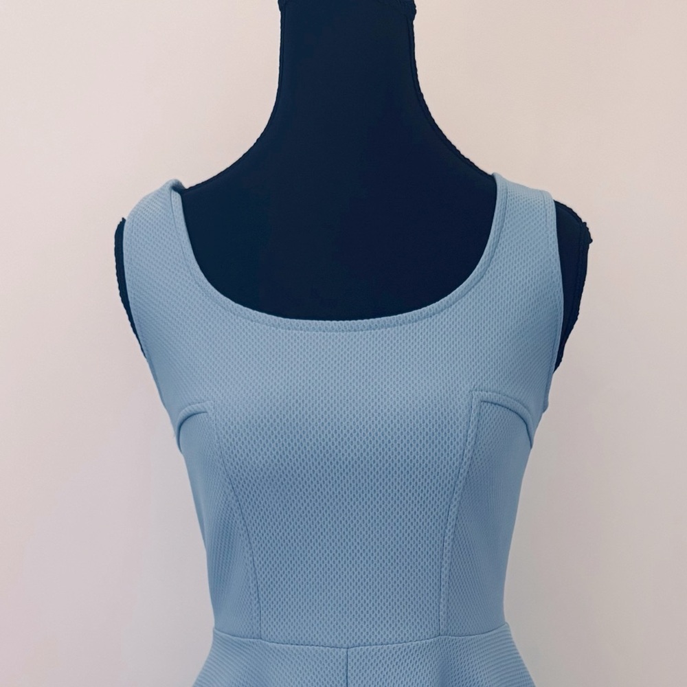 Lulus Home Before Daylight Mini Knee‎ Length Dress, Periwinkle Sky Blue, Size S - Picture 8 of 14